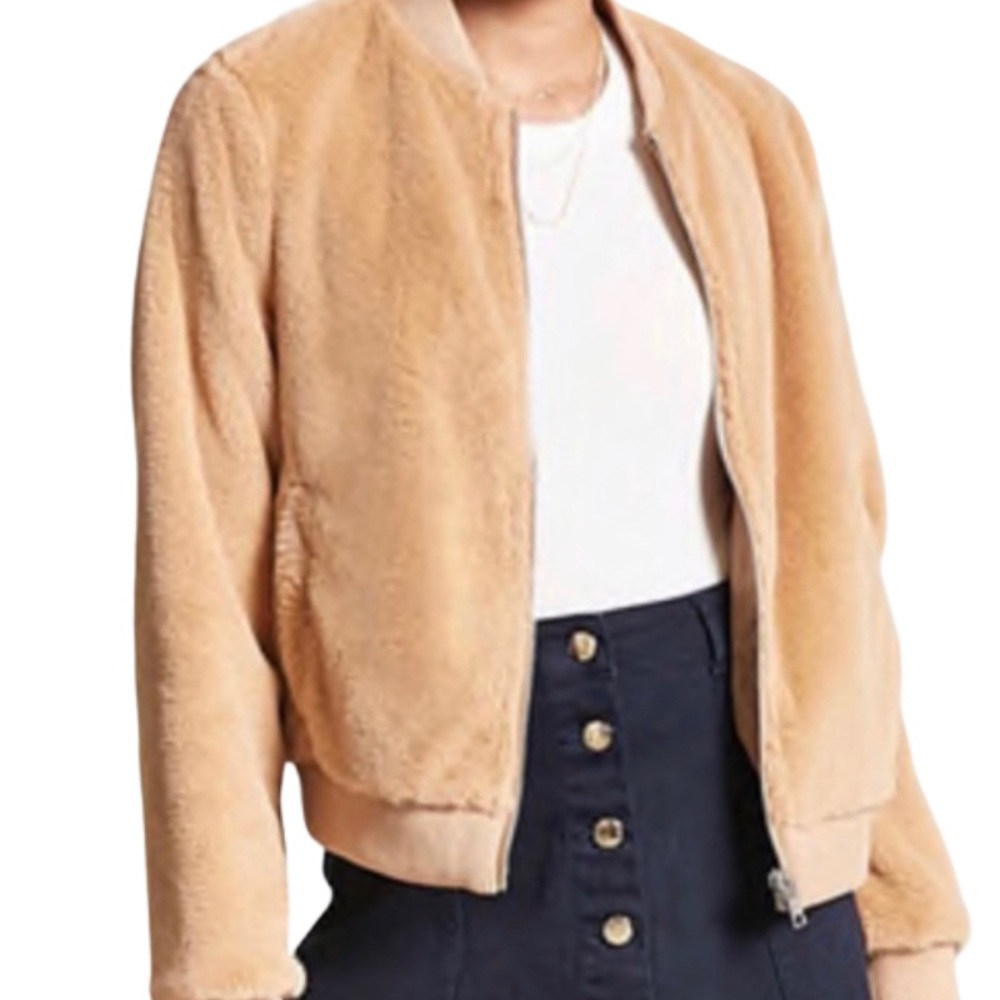 🔥Host Pic🔥Forever 21 Faux Fur Bomber Jacket